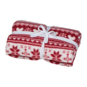 Xριστουγεννιάτικη κουβέρτα fleece κόκκινη 130χ170εκ. - Image 4